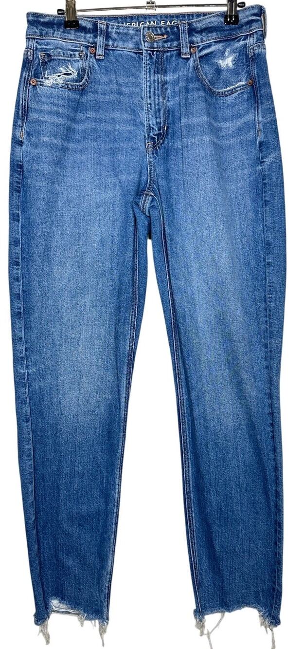 American Eagle Strigid Mom Jean High Rise Stretch Medium Wash Size 6 Regular
